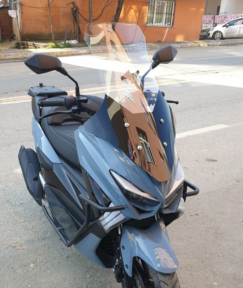 MOTOCAM Küba Chia 125 Ön Cam 2023-2026 Model 78cm Şeffaf Renkli 4mm UZUN