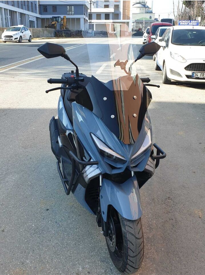 MOTOCAM Küba Chia 125 Ön Cam 2023-2026 Model 78cm Şeffaf Renkli 4mm UZUN