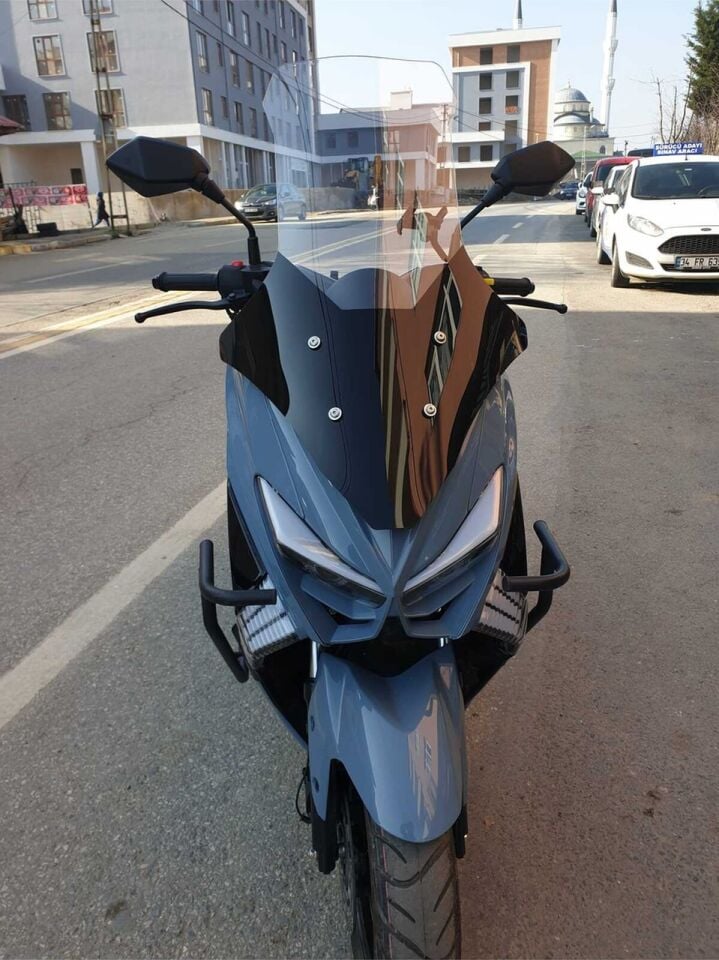 MOTOCAM Küba Chia 125 Ön Cam 2023-2026 Model 78cm Şeffaf Renkli 4mm UZUN