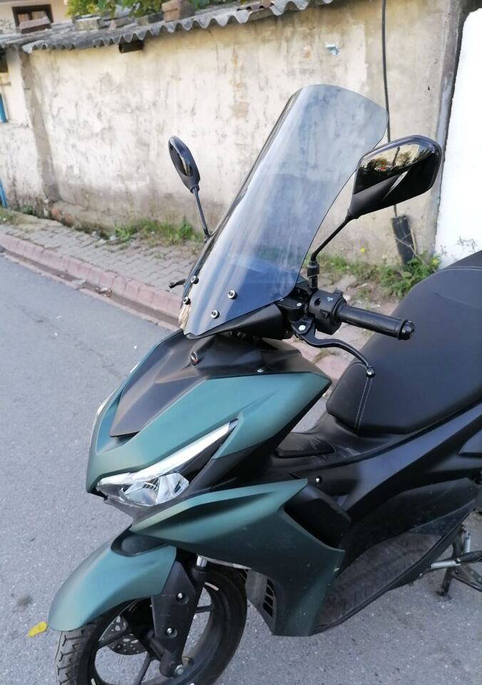 MOTOCAM Yamaha Mio Aerox 125 Ön Cam 2023-2026 Model 54cm Füme Renkli 4mm