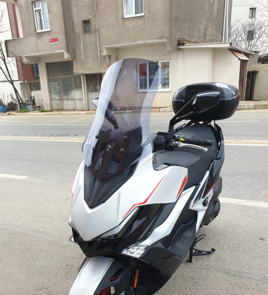 MOTOCAM Kymco Xciting VS 400 Ön Cam 2023-2026 Model 66cm Füme Renkli 4mm