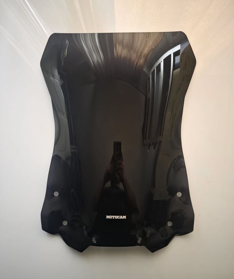 MOTOCAM Suzuki V-strom DL 650 Ön Cam 2017-2023 Model 52cm Siyah Renkli 4mm Kapaklı