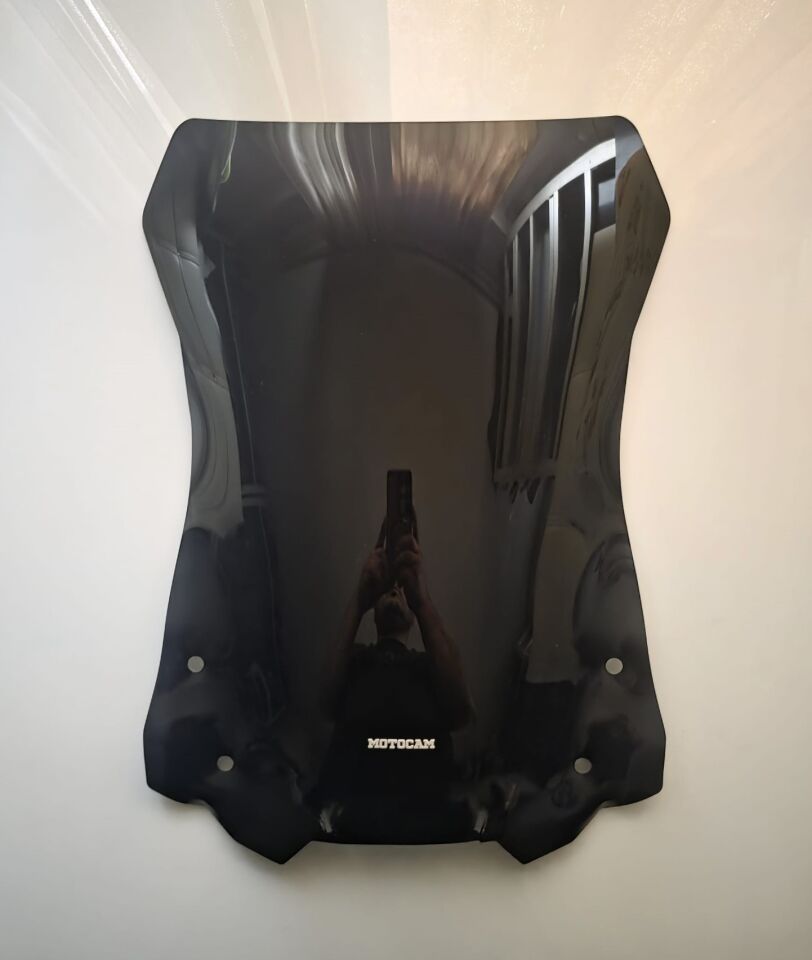 MOTOCAM Suzuki V-strom DL 650 Ön Cam 2017-2023 Model 52cm Siyah Renkli 4mm Kapaklı