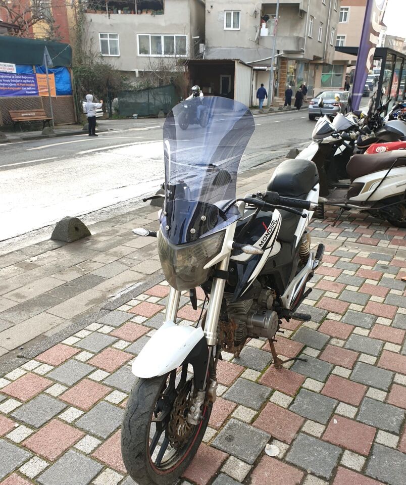 MOTOCAM Mondial 180 Z One S Ön Cam 58cm 2014-2022 Model Füme Renkli