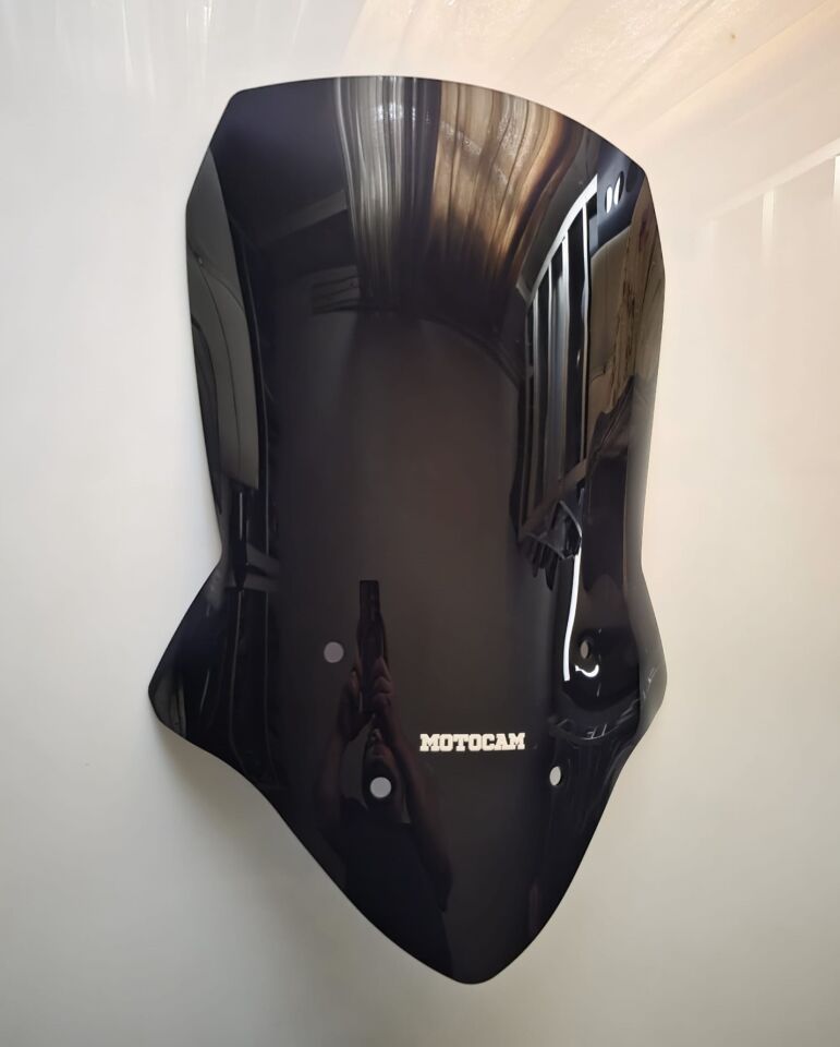 MOTOCAM Suzuki V-strom DL 650 XT Ön Cam 2012-2016 Model 61cm Siyah Renkli 4mm