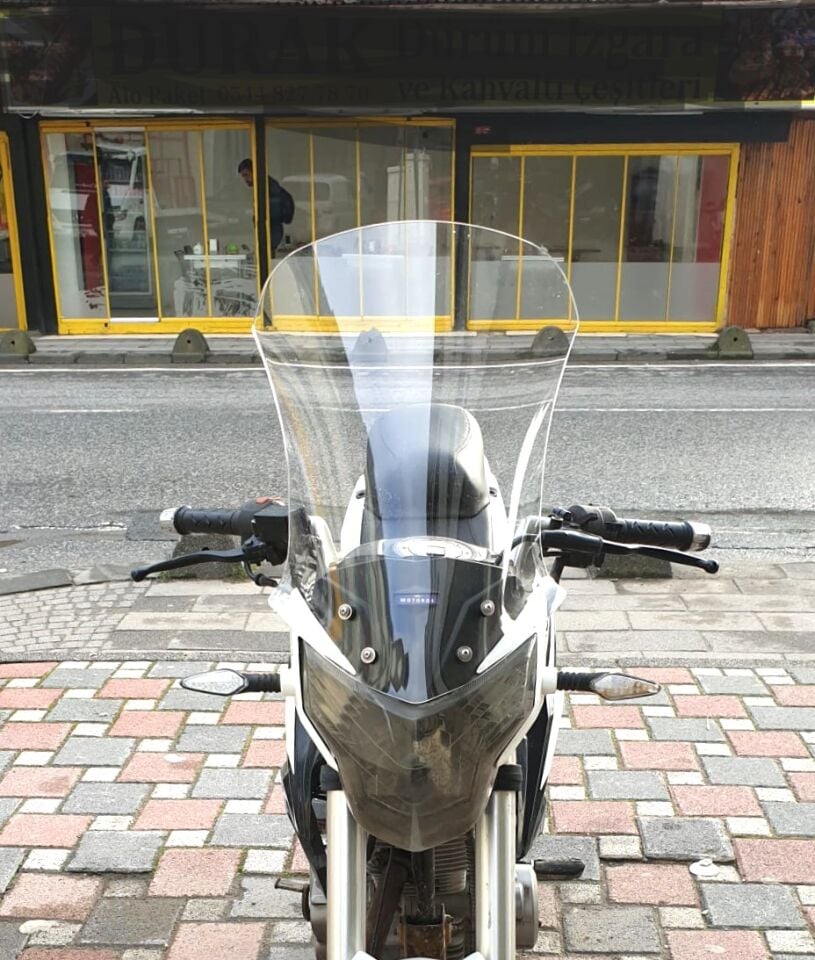 MOTOCAM Mondial 180 Z One S Ön Cam 58cm 2014-2022 Model Şeffaf Renkli