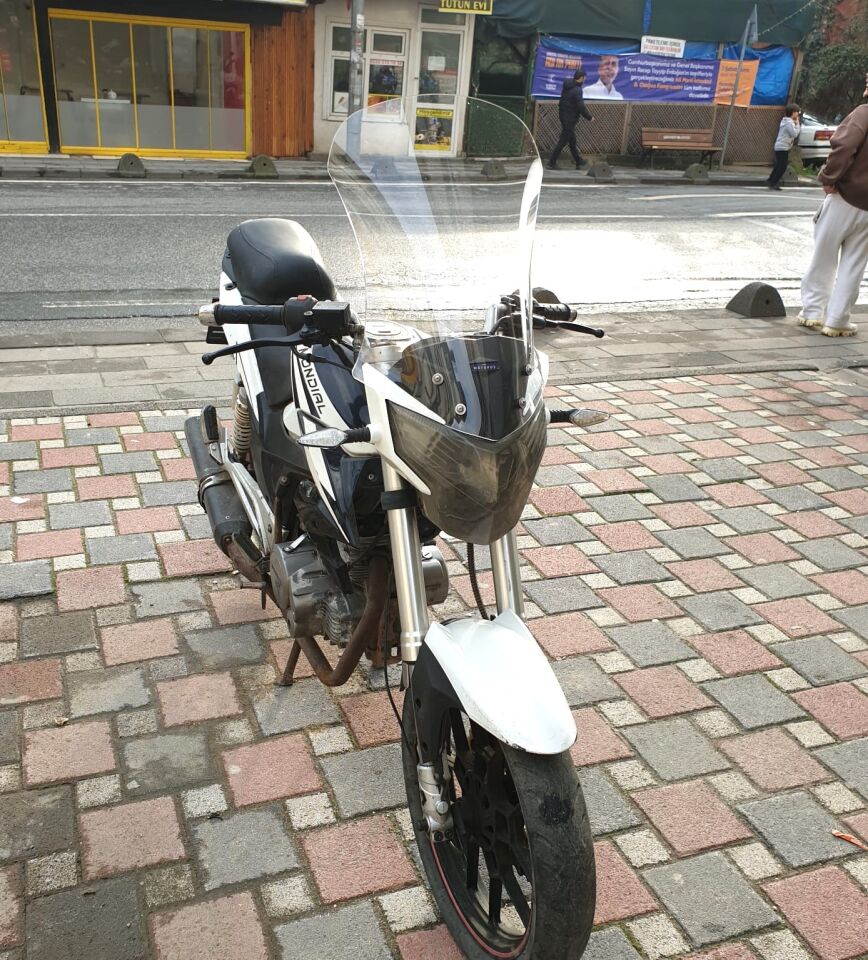 MOTOCAM Mondial 180 Z One S Ön Cam 58cm 2014-2022 Model Şeffaf Renkli