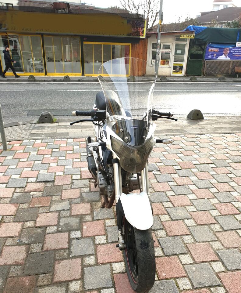 MOTOCAM Mondial 180 Z One S Ön Cam 58cm 2014-2022 Model Şeffaf Renkli