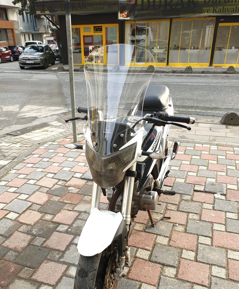 MOTOCAM Mondial 180 Z One S Ön Cam 58cm 2014-2022 Model Şeffaf Renkli