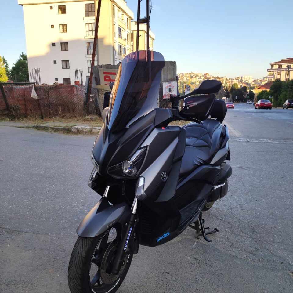 MOTOCAM Yamaha Xmax Ön Cam 2014-2017 Model 58cm Siyah Renkli 4mm