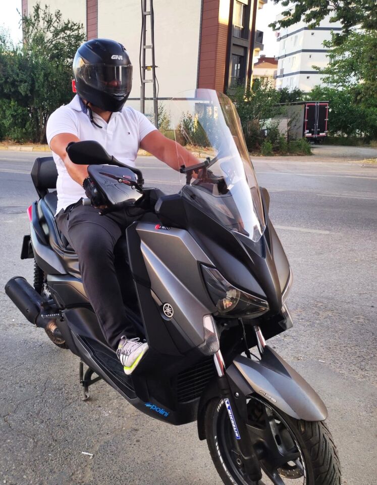 MOTOCAM Yamaha Xmax Ön Cam 2014-2017 Model 58cm Şeffaf Renkli 4mm