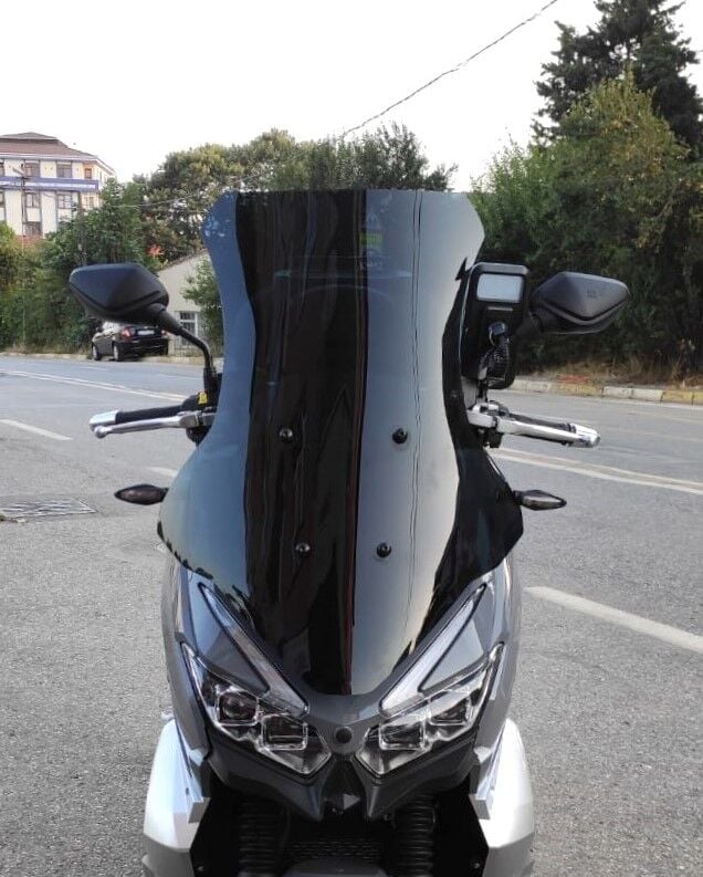 MOTOCAM RKS Blade 350 Ön Cam 2023-2026 Model 65cm Siyah Renkli 4mm ORTA BOYLU