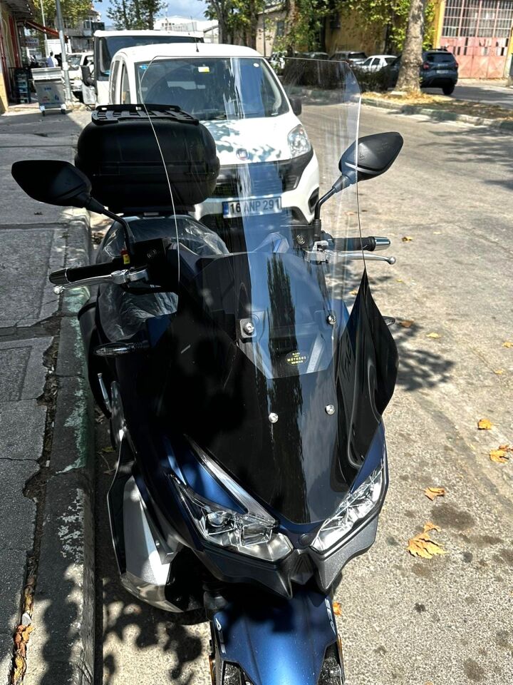 MOTOCAM RKS Blade 350 Ön Cam 2023-2026 Model 65cm Şeffaf Renkli 4mm ORTA BOYLU