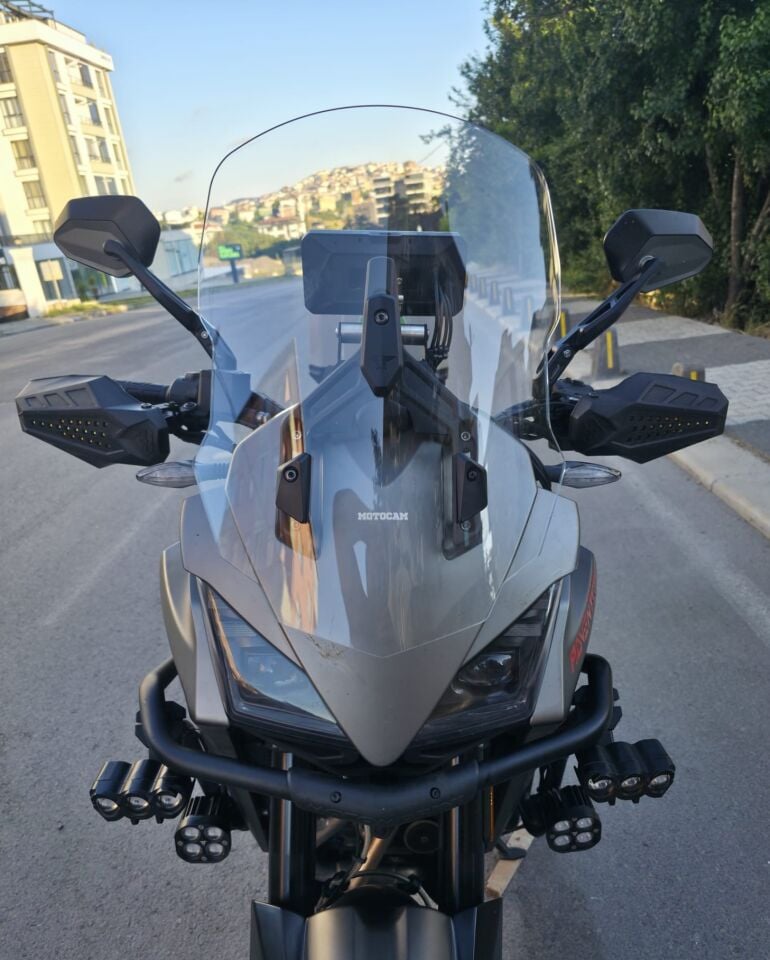 MOTOCAM Moto Morini X-Cape 650  Ön Cam 2019-2026 Model 48cm Şeffaf Renkli 4mm UZUN