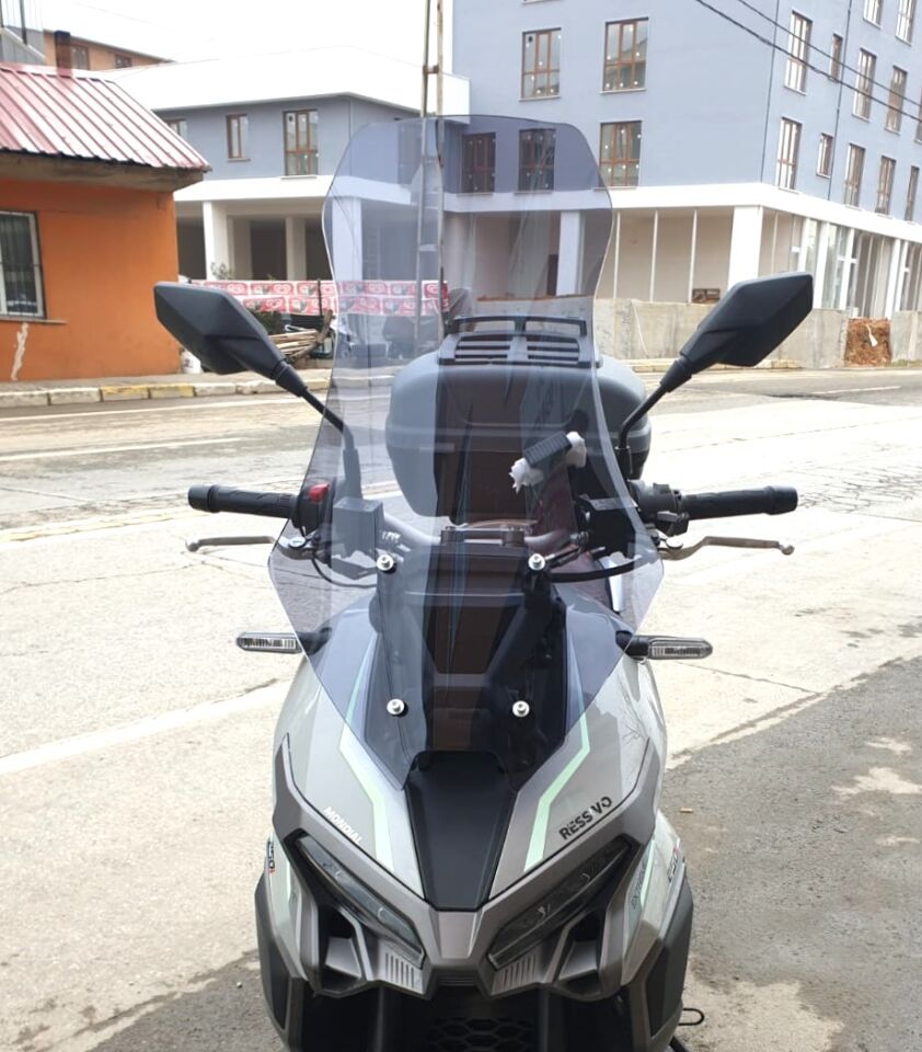 MOTOCAM Mondial Ressivo 250 Ön Cam 2023-2026 Model 68cm Füme Renkli 4mm