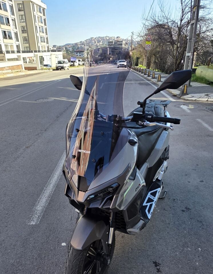 MOTOCAM Mondial Ressivo 250 Ön Cam 2023-2026 Model 75cm Füme Renkli 4mm UZUN