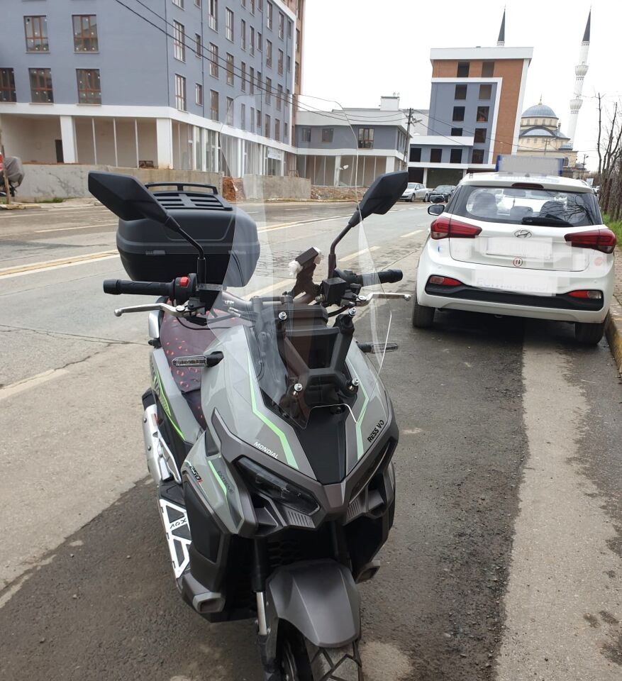 MOTOCAM Mondial Ressivo 250 Ön Cam 2023-2026 Model 75cm Şeffaf Renkli 4mm UZUN