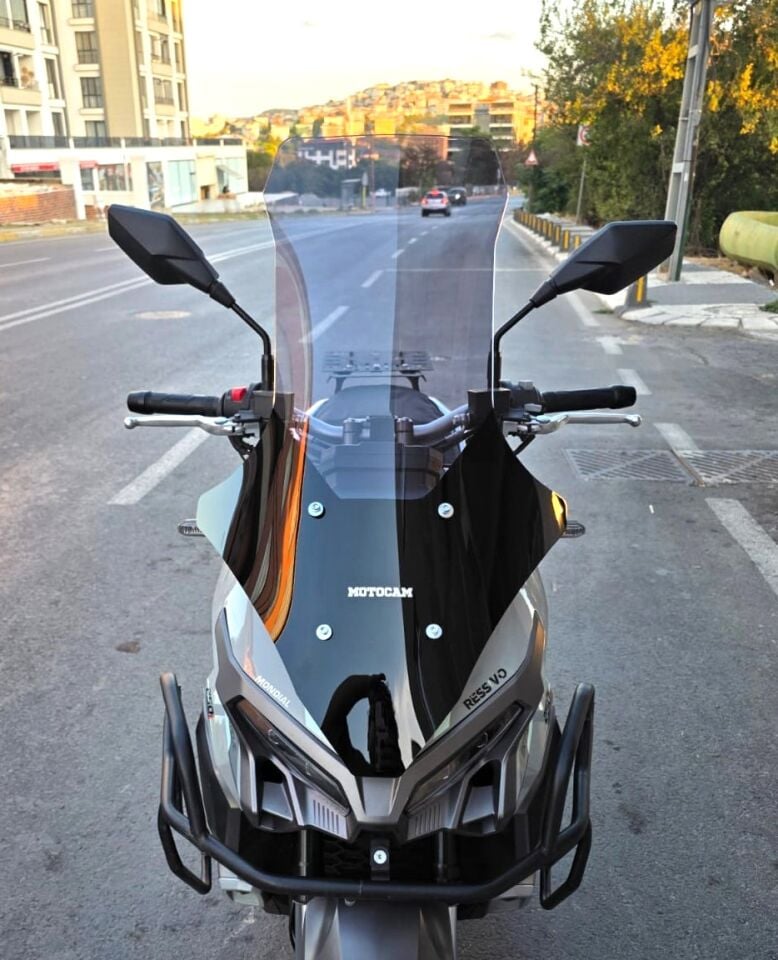 MOTOCAM Mondial Ressivo 250 Ön Cam 2023-2026 Model 78cm Füme Renkli 4mm