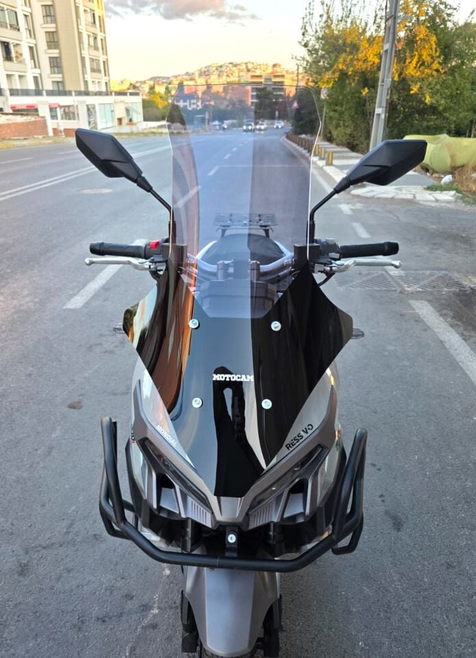 MOTOCAM Mondial Ressivo 250 Ön Cam 2023-2026 Model 78cm Füme Renkli 4mm