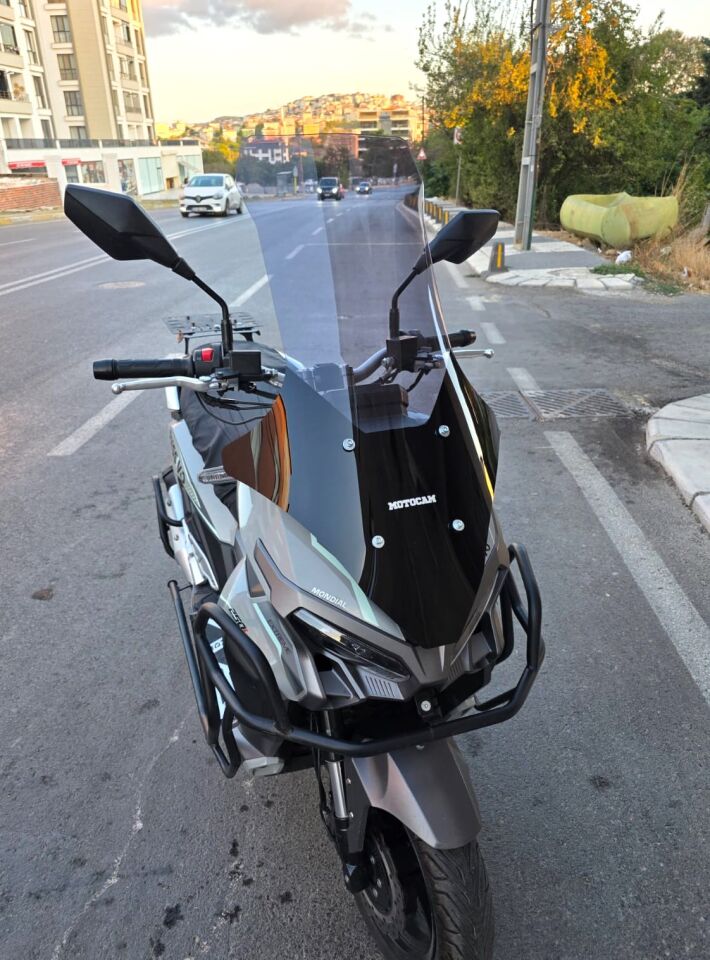 MOTOCAM Mondial Ressivo 250 Ön Cam 2023-2026 Model 78cm Füme Renkli 4mm