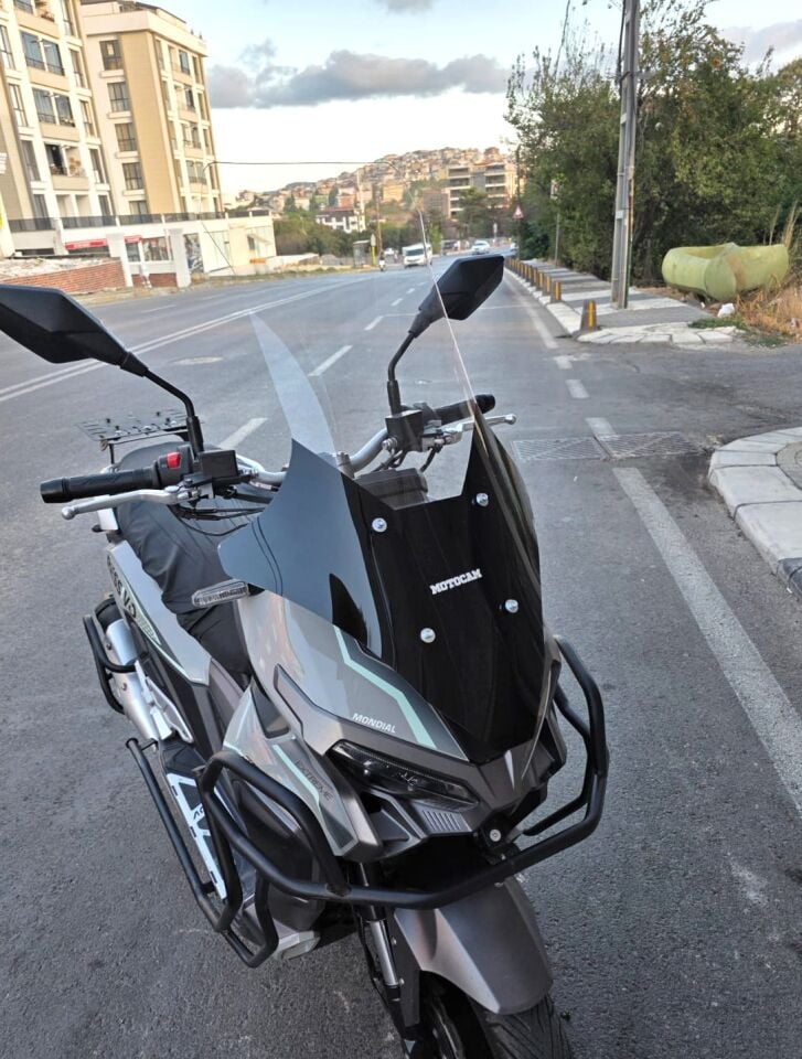 MOTOCAM Mondial Ressivo 250 Ön Cam 2023-2026 Model 78cm Şeffaf Renkli 4mm