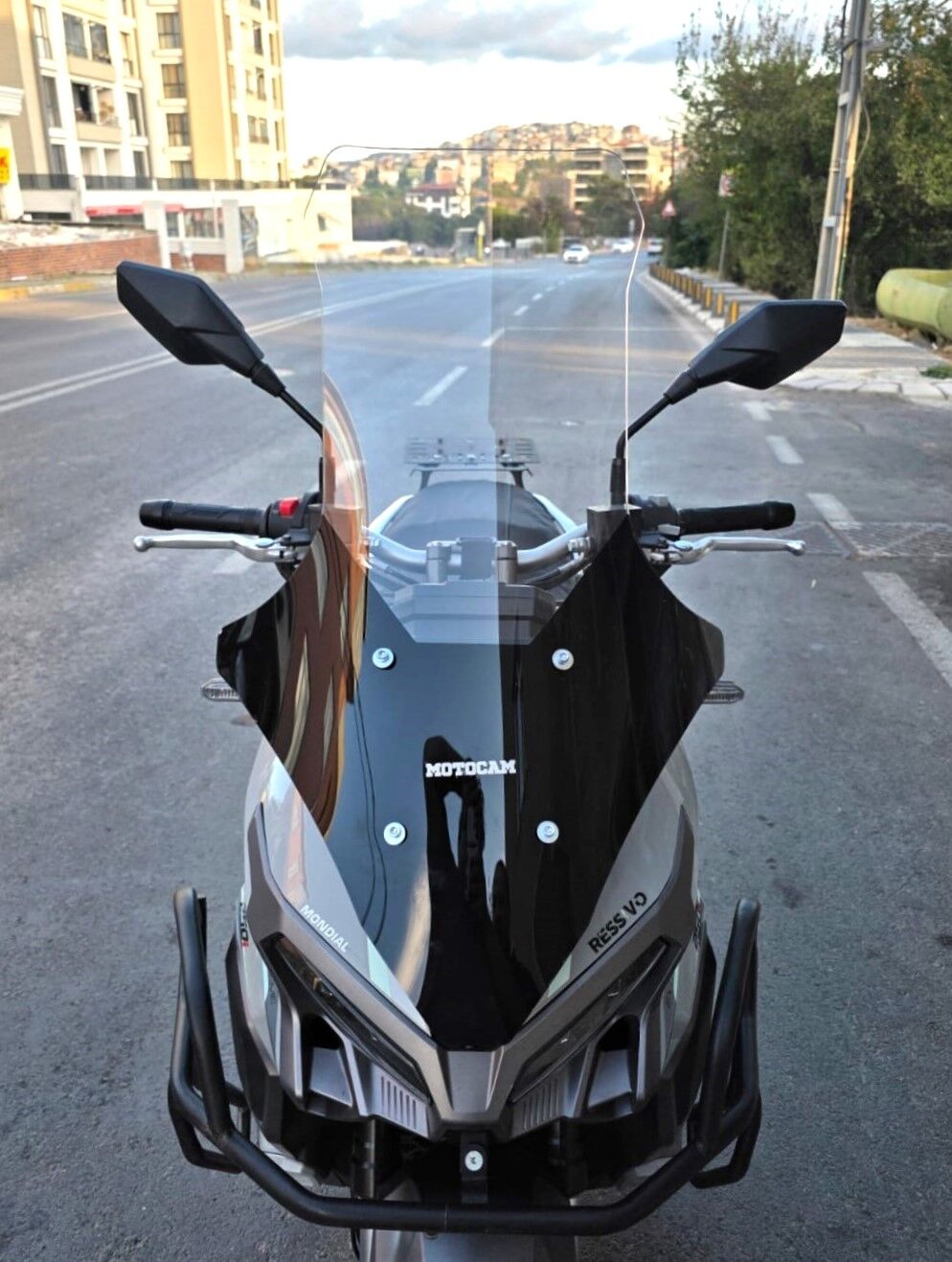 MOTOCAM Mondial Ressivo 250 Ön Cam 2023-2026 Model 78cm Şeffaf Renkli 4mm