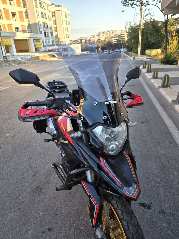 MOTOCAM Mondial Rx3 İ Evo Ön Cam 2015-2022 Model 52cm Füme Renkli 4mm UZUN