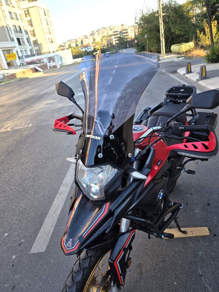 MOTOCAM Mondial Rx3 İ Evo Ön Cam 2015-2022 Model 52cm Füme Renkli 4mm UZUN