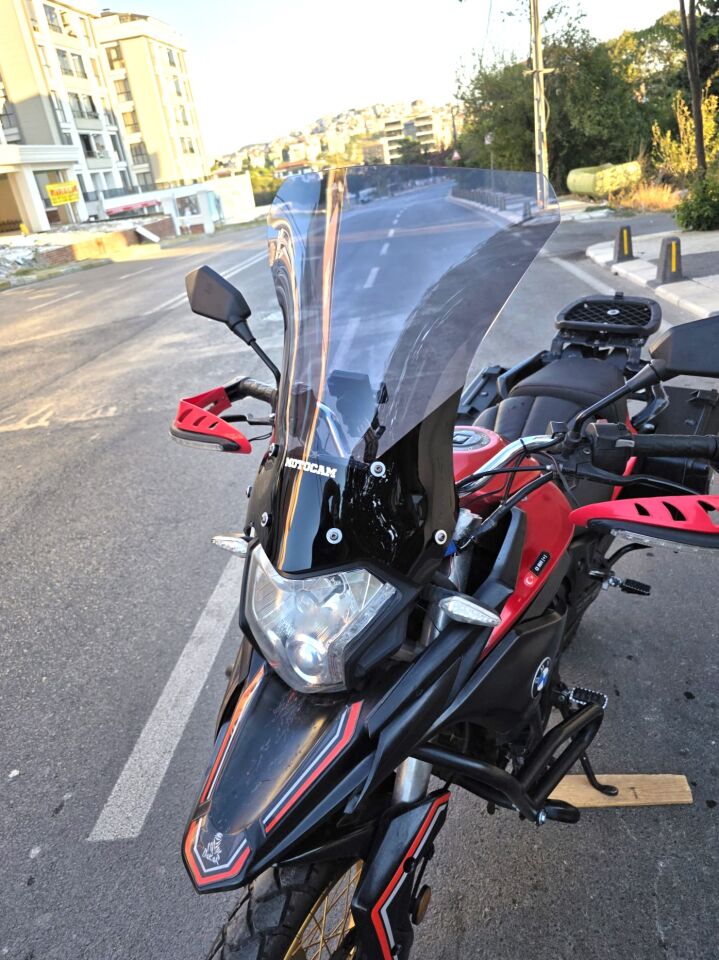 MOTOCAM Mondial Rx3 İ Evo Ön Cam 2015-2022 Model 52cm Füme Renkli 4mm UZUN