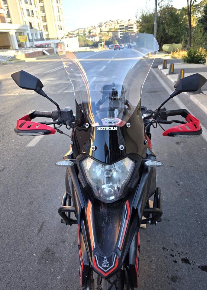 MOTOCAM Mondial Rx3 İ Evo Ön Cam 2015-2022 Model 52cm Şeffaf Renkli 4mm UZUN