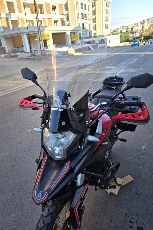 MOTOCAM Mondial Rx3 İ Evo Ön Cam 2015-2022 Model 52cm Şeffaf Renkli 4mm UZUN