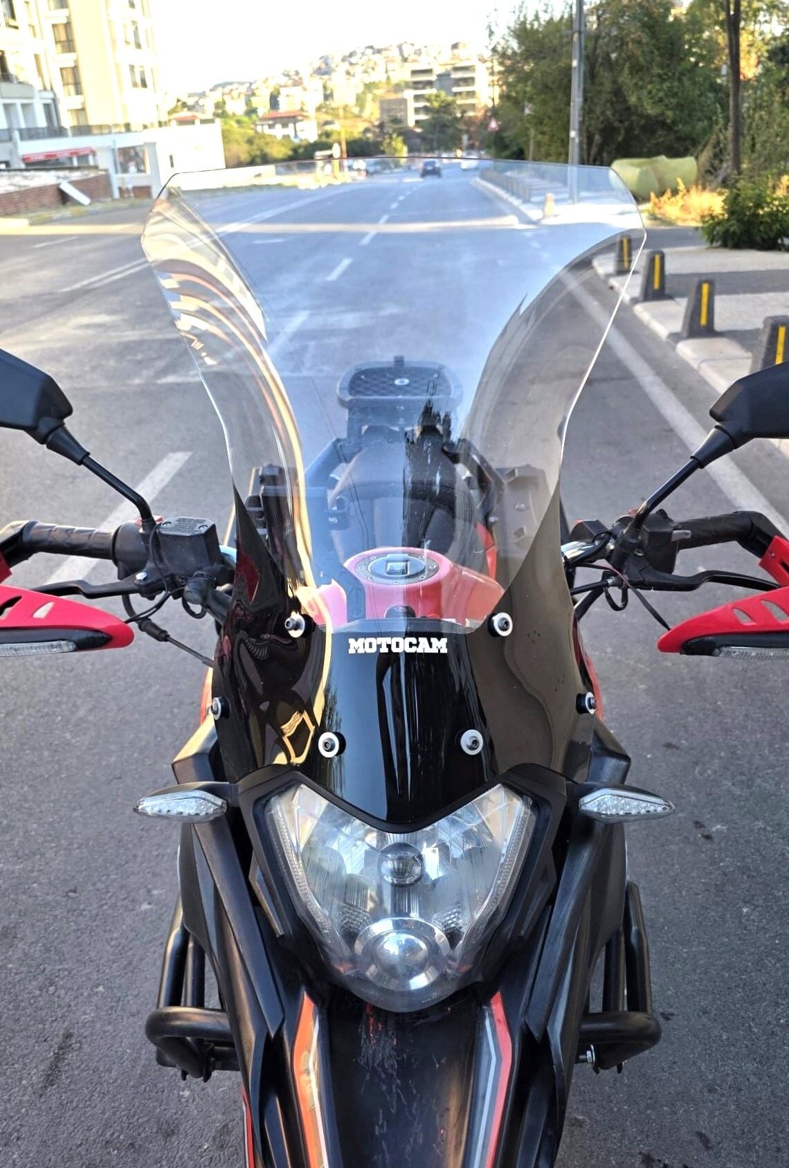 MOTOCAM Mondial Rx3 İ Evo Ön Cam 2015-2022 Model 52cm Şeffaf Renkli 4mm UZUN