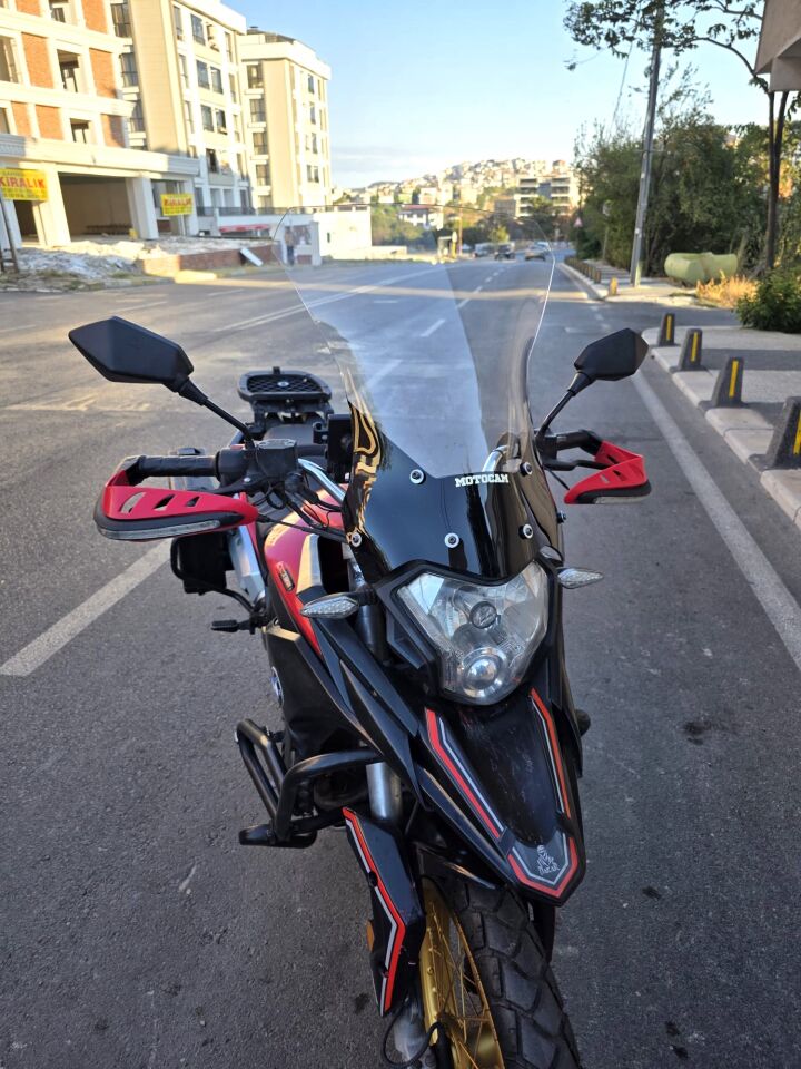 MOTOCAM Mondial Rx3 İ Evo Ön Cam 2015-2022 Model 52cm Şeffaf Renkli 4mm UZUN