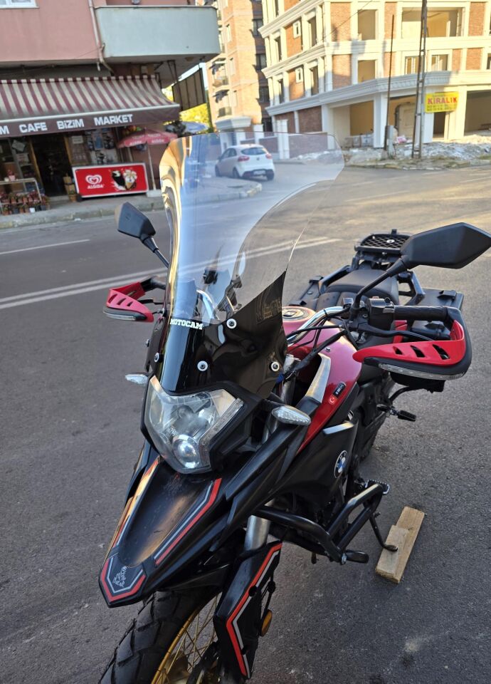 MOTOCAM Mondial Rx3 İ Evo Ön Cam 2015-2022 Model 52cm Şeffaf Renkli 4mm UZUN