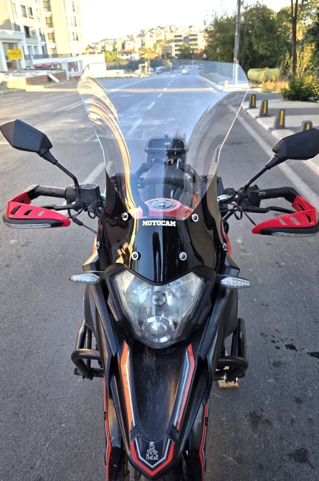 MOTOCAM Mondial Rx3 İ Evo Ön Cam 2015-2022 Model 52cm Şeffaf Renkli 4mm UZUN