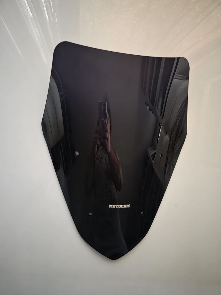MOTOCAM Yamaha Tricity 155 Ön Cam 2014-2026 Model 43cm Siyah Renkli 4mm
