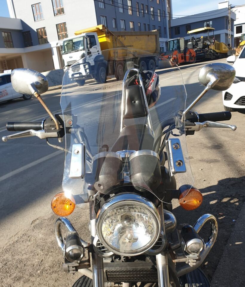 MOTOCAM Küba Süperlight 125 Ön Cam 2008-2026 Model 53cm Şeffaf Renkli 4mm APARATSIZ