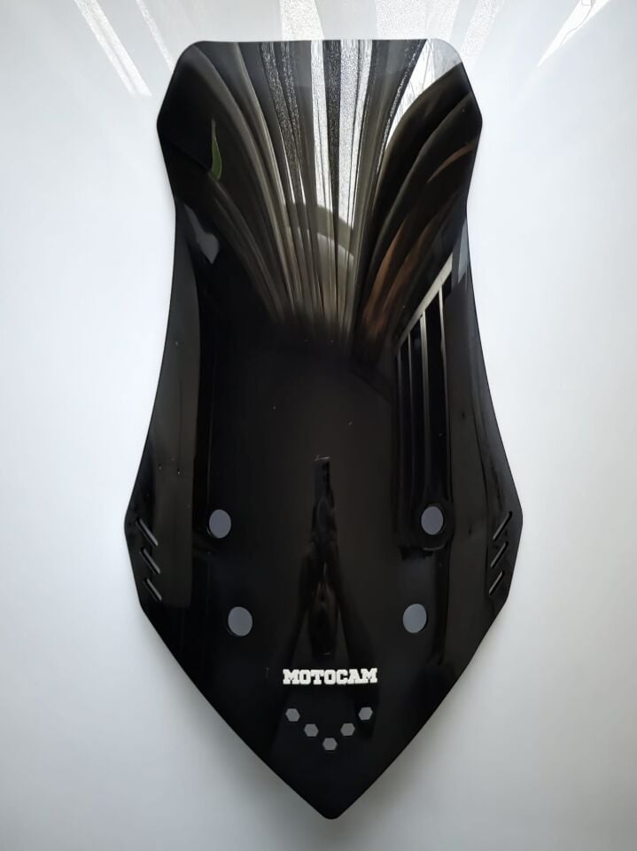 MOTOCAM Mondial Strada 125 Ön Cam 2023-2026 Model 65cm Siyah Renkli 4mm
