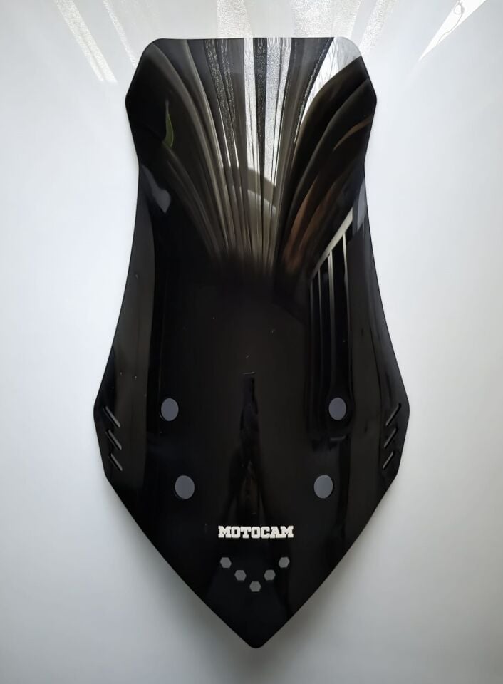 MOTOCAM Mondial Strada 125 Ön Cam 2023-2026 Model 65cm Siyah Renkli 4mm