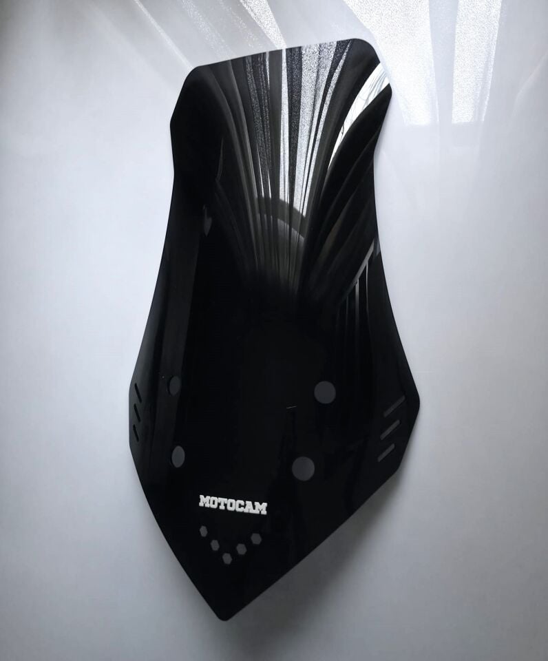 MOTOCAM Mondial Strada 125 Ön Cam 2023-2026 Model 65cm Siyah Renkli 4mm