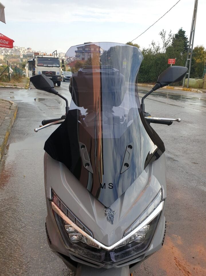 MOTOCAM Mondial Strada 125 Ön Cam 2023-2026 Model 75cm Füme Renkli 4mm UZUN