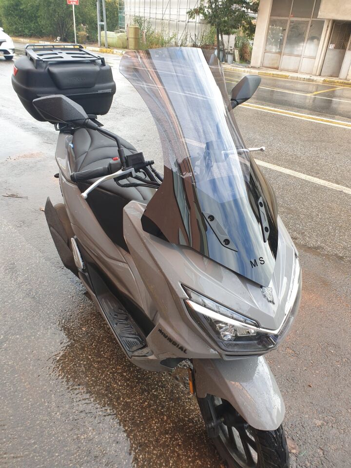 MOTOCAM Mondial Strada 125 Ön Cam 2023-2026 Model 75cm Füme Renkli 4mm UZUN