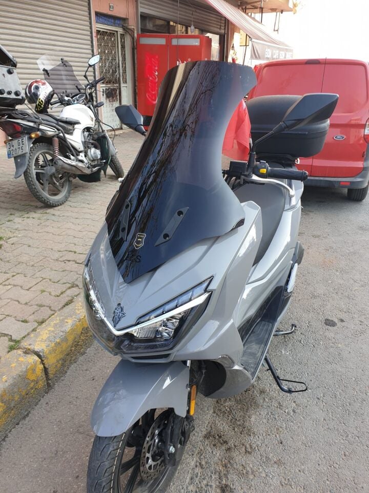 MOTOCAM Mondial Strada 125 Ön Cam 2023-2026 Model 75cm Siyah Renkli 4mm UZUN
