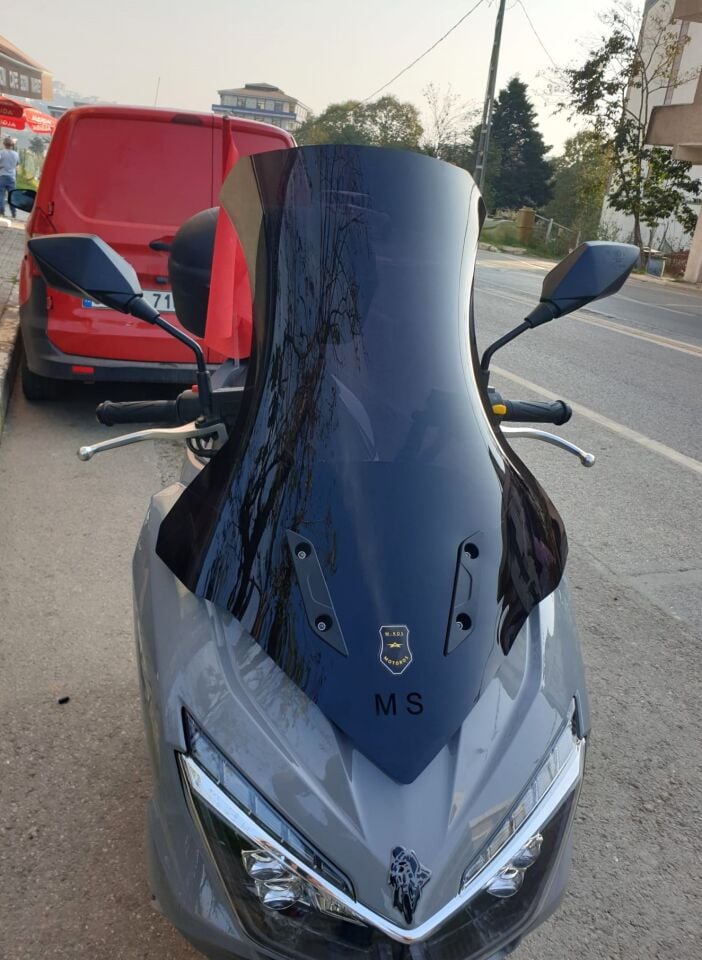 MOTOCAM Mondial Strada 125 Ön Cam 2023-2026 Model 75cm Siyah Renkli 4mm UZUN