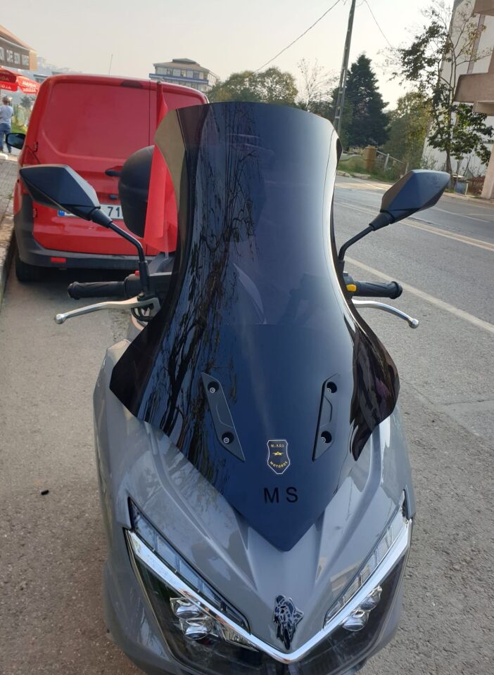 MOTOCAM Mondial Strada 125 Ön Cam 2023-2026 Model 75cm Siyah Renkli 4mm UZUN