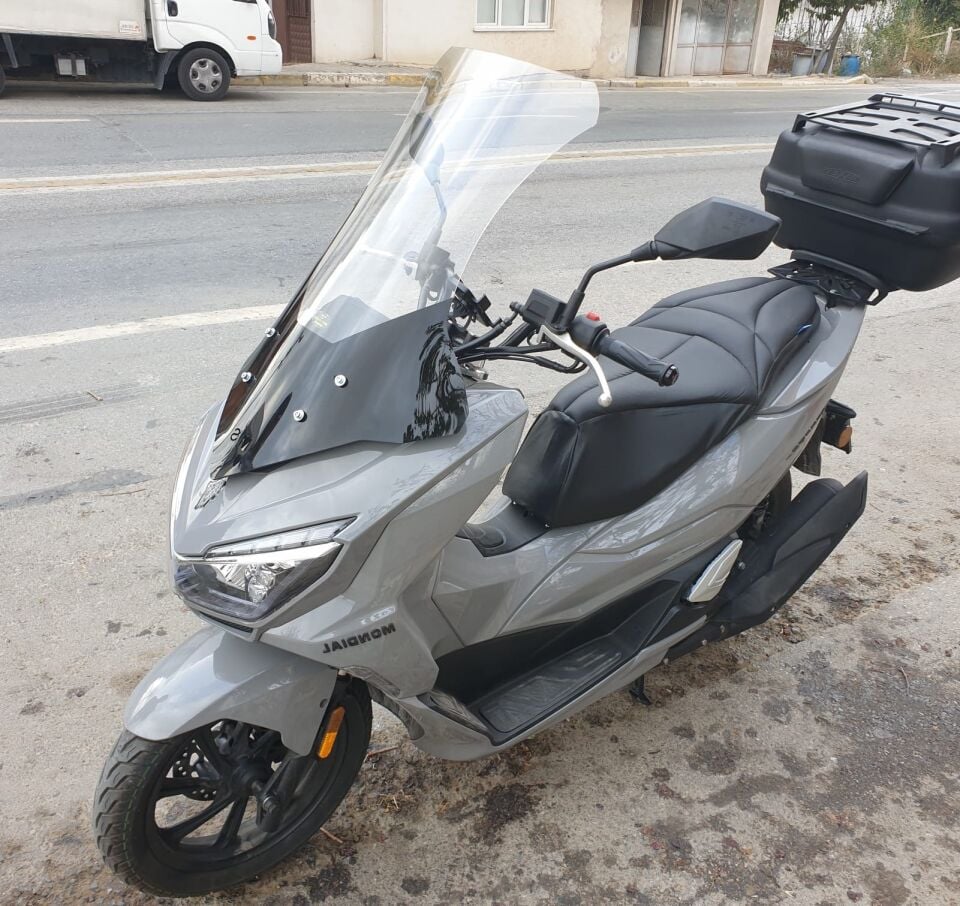 MOTOCAM Mondial Strada 125 Ön Cam 2023-2026 Model 75cm Şeffaf Renkli 4mm UZUN