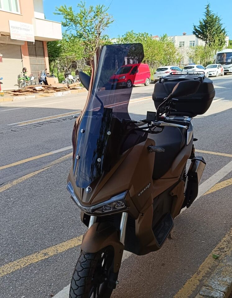 MOTOCAM Yuki Adventure 150 Ön Cam 2023-2026 Model 78cm Siyah Renkli 4mm UZUN