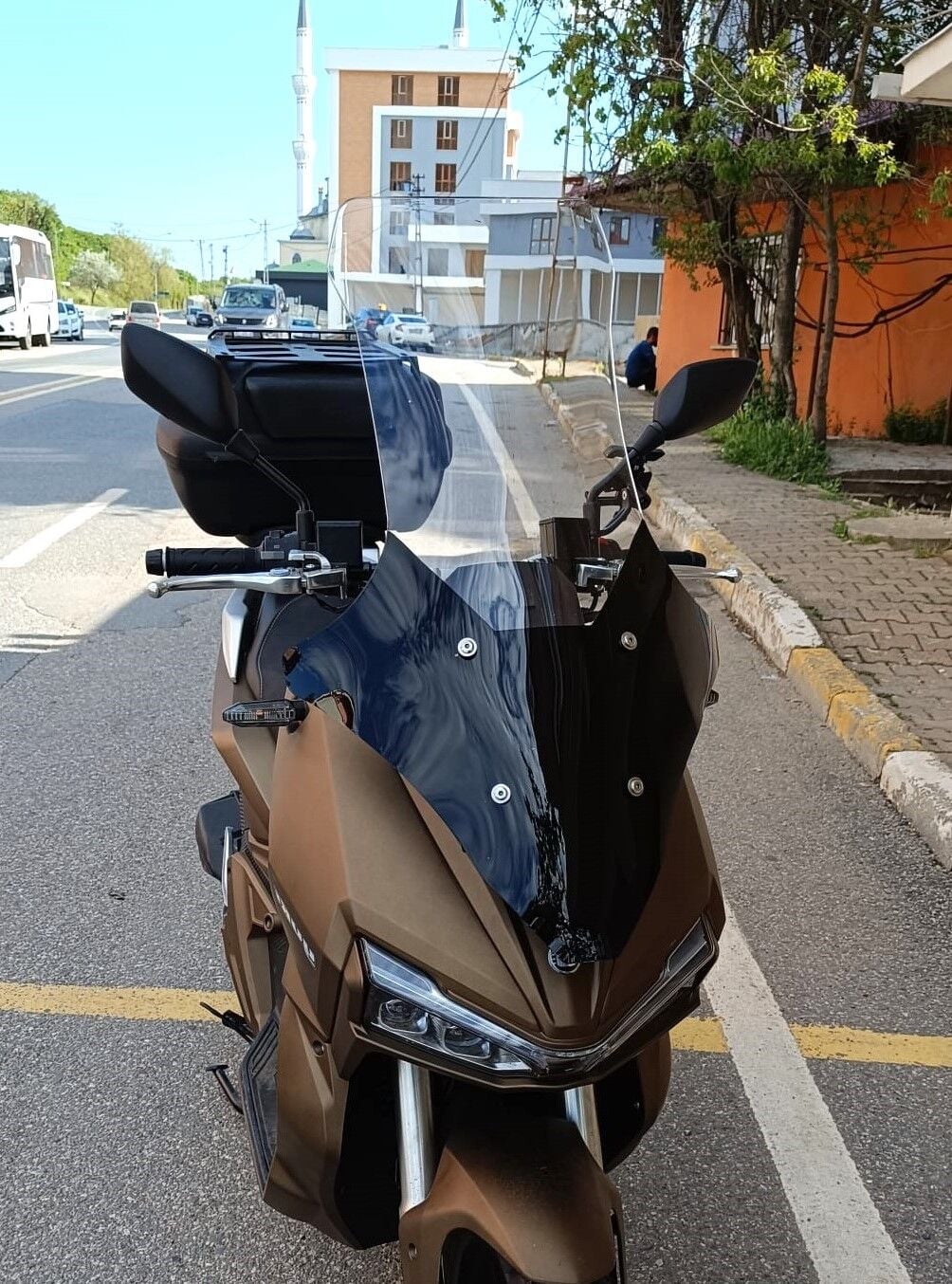 MOTOCAM Yuki Adventure 150 Ön Cam 2023-2026 Model 78cm Şeffaf Renkli 4mm UZUN