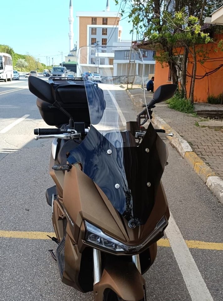 MOTOCAM Yuki Adventure 150 Ön Cam 2023-2026 Model 78cm Şeffaf Renkli 4mm UZUN