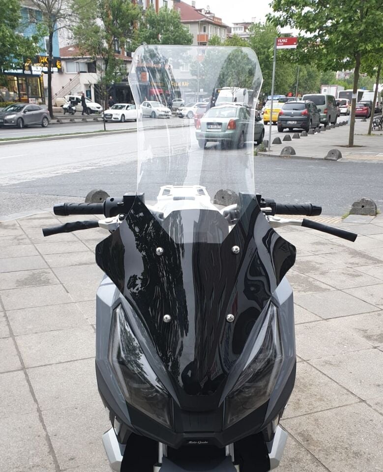 MOTOCAM RMG Moto Gusto Dream 150 Ön Cam 2023-2026 Model 78cm Şeffaf Renkli 4mm UZUN